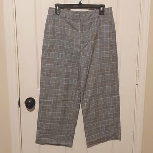 Plaid tapered trouser